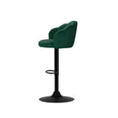 Set Of 2 Bar Kitchen Stool Swivel Gas Lift Velvet Chairs Nessah