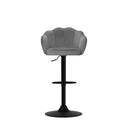 Set Of 2 Bar Kitchen Stool Swivel Gas Lift Velvet Chairs Nessah