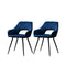 Set Of 2 Caitlee Dining Chairs Kitchen Chairs Velvet Upholstered