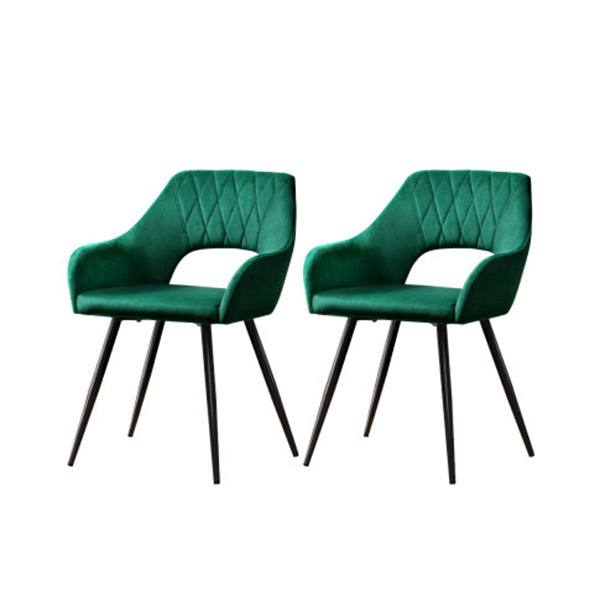 Set Of 2 Caitlee Dining Chairs Kitchen Chairs Velvet Upholstered