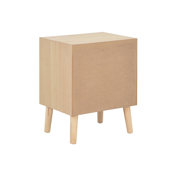 2 Drawers Bedside Cabinet Solid Pinewood