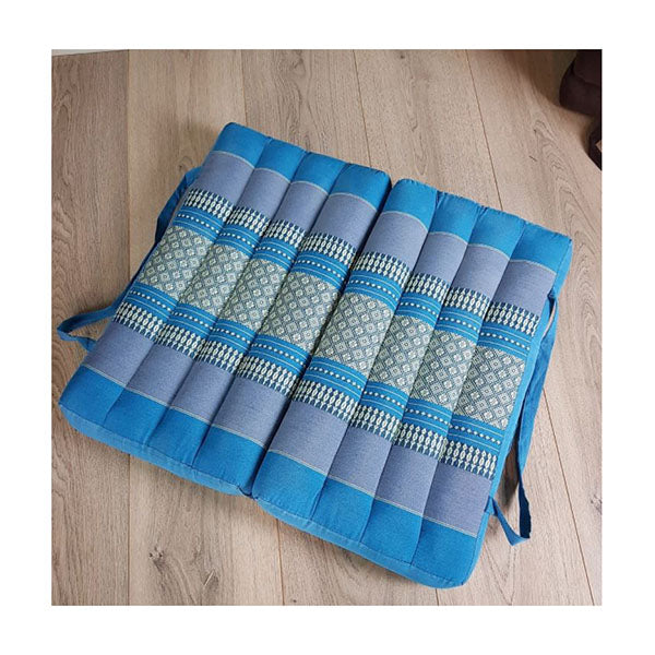 2 Fold Meditation Cushion Yoga Mat Blue