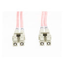 2M Lc Lc Om4 Multimode Fibre Optic Cable Salmon Pink