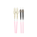 2M Sc To St Om4 Multimode Fibre Optic Cable Salmon Pink