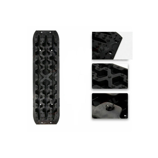 2 Pairs Recovery Tracks Off Road With 4 Wd 4 X 4 Car Black
