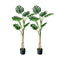 2 Pcs 160Cm Green Artificial Indoor Turtle Back Tree