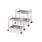 2 Pcs 2 Tier Stainless Steel Kitchen Trolley Bowl Foodcart Large