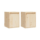 2 Pcs 30 X 30 X 40 Cm Wall Cabinets Solid Wood Pine