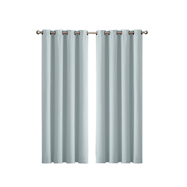 2 Pcs 3 Layers Eyelet Blockout Curtains Room Darkening