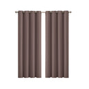 2 Pcs 3 Layers Eyelet Blockout Curtains Room Darkening