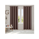 2 Pcs 3 Layers Eyelet Blockout Curtains Room Darkening