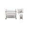 2 Pcs 3 Tier Stainless Steel Kitchen Trolley Utility Round Small