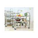 2 Pcs 3 Tier Stainless Steel Kitchen Trolley Utility Size Large