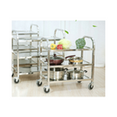 2 Pcs 3 Tier Stainless Steel Kitchen Trolley Utility Size Small
