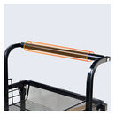 2Pcs 3 Tier Steel Black Adjustable Kitchen Cart Multi Functional