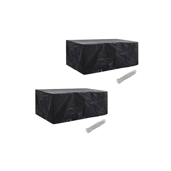 2Pcs 4 Person Poly Rattan Garden Furniture Covers