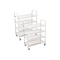 2 Pcs 4 Tier Stainless Steel Kitchen Trolley Utility Square Large