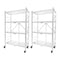 2Pcs 4 Tier Steel White Foldable Display Stand Multi Functional