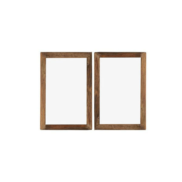2 Pcs 50 X 70 Cm Photo Frames Solid Reclaimed Wood And Glass