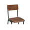 2 Pcs Bar Chairs Brown Solid Plywood Steel