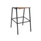 2 Pcs Bar Chairs Brown Solid Plywood Steel