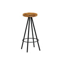 2 Pcs Bar Chairs Solid Mango Wood