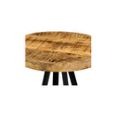 2 Pcs Bar Chairs Solid Mango Wood