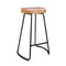2Pcs Bar Stools 75Cm Tractor Kitchen Wooden Vintage Chair Natural