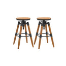 2 Pcs Bar Stools Solid Fir Wood
