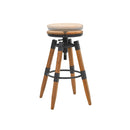 2 Pcs Bar Stools Solid Fir Wood