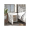 2 Pcs Bed Cabinets With Metal Legs High Gloss White