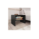 2 Pcs Bedside Cabinets Black Chipboard