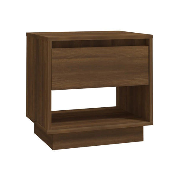 2 Pcs Bedside Cabinets Brown Oak 45 X 34 X 44 Cm Chipboard