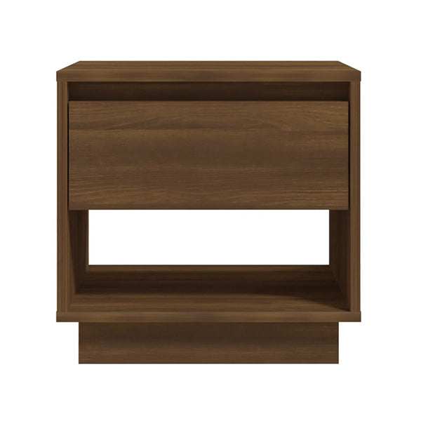 2 Pcs Bedside Cabinets Brown Oak 45 X 34 X 44 Cm Chipboard