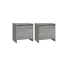 2 Pcs Bedside Cabinets Grey Sonoma Engineered Wood