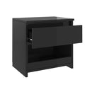 2 Pcs Bedside Cabinets High Gloss Black 40 X 30 X 39 Cm