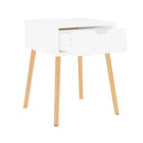 2 Pcs Bedside Cabinets High Gloss White 40 X 40 X 56 Cm Chipboard