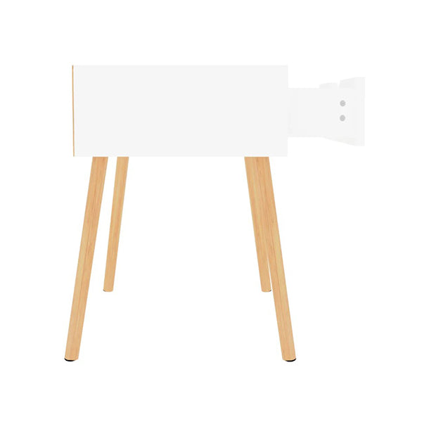2 Pcs Bedside Cabinets High Gloss White 40 X 40 X 56 Cm Chipboard