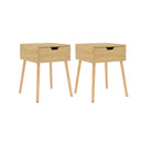 2 Pcs Bedside Cabinets Sonoma Oak 40 X 40 X 56 Cm Chipboard