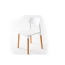 2Pcs Belloch Stackable Dining Chair White