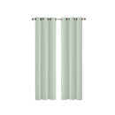 2 Pcs Blockout Curtains Panels 3 Layers Eyelet Room Darkening