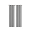 2 Pcs Blockout Curtains Panels 3 Layers Eyelet Room Darkening