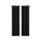 2 Pcs Blockout Curtains Panels Room Darkening Black