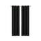 2 Pcs Blockout Curtains Panels Room Darkening Black