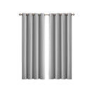 2 Pcs Blockout Curtains Panels Room Darkening Grey