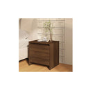 2 Pcs Brown Oak Bedside Cabinets Engineered Wood