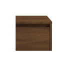 2 Pcs Brown Oak Bedside Cabinets Engineered Wood