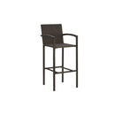 2 Pcs Brown Poly Rattan Bar Stools