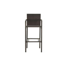 2 Pcs Brown Poly Rattan Bar Stools