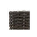2 Pcs Brown Poly Rattan Bar Stools